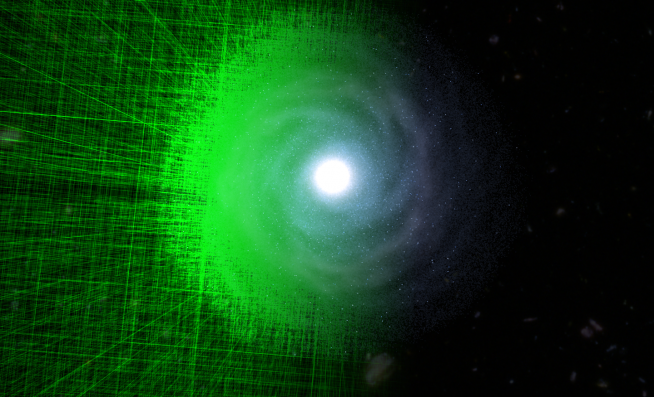 図1: 本研究のシミュレーションで計算された銀河の姿。